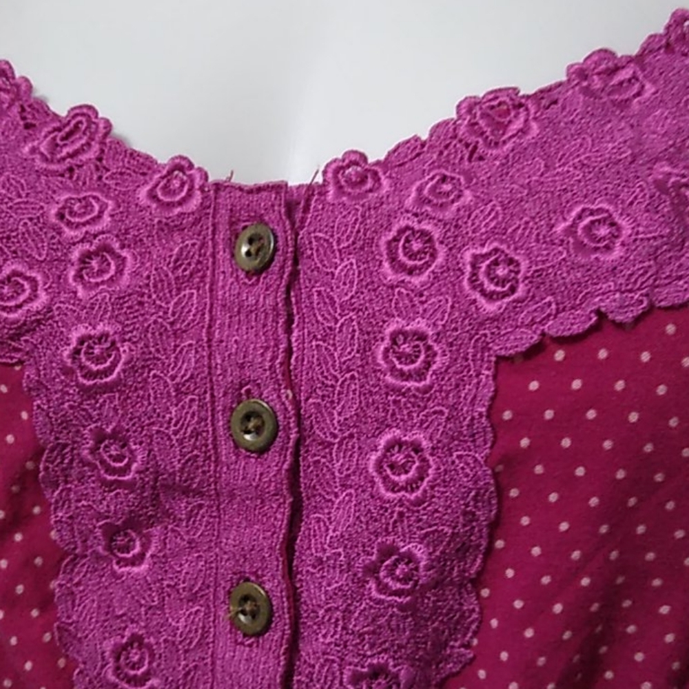 Free People pink polka dot baby doll dress small - Picture 5 of 13
